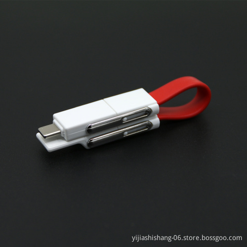 Custom Promotional Items 6IN1 Android Micro USB Charger Cable Magnetic Keychain For Samaung iPhone
